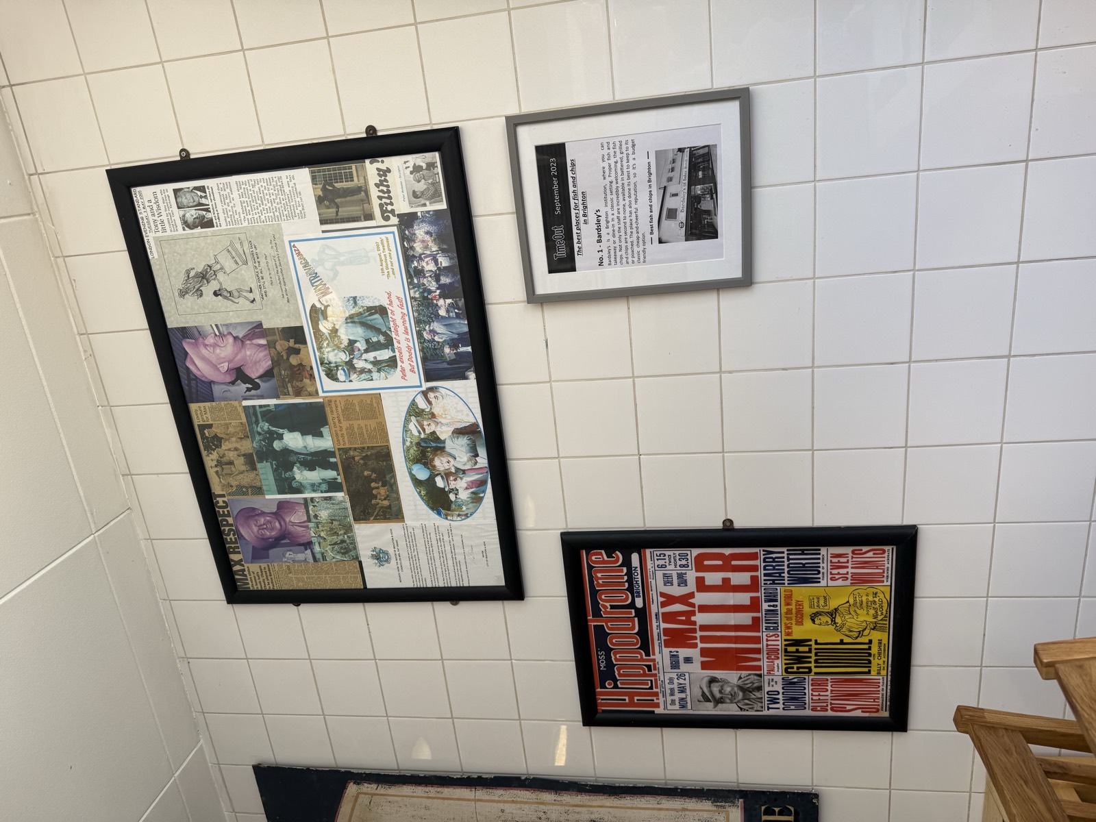 Inside a classic Brighton fish and chip shop by the seafront